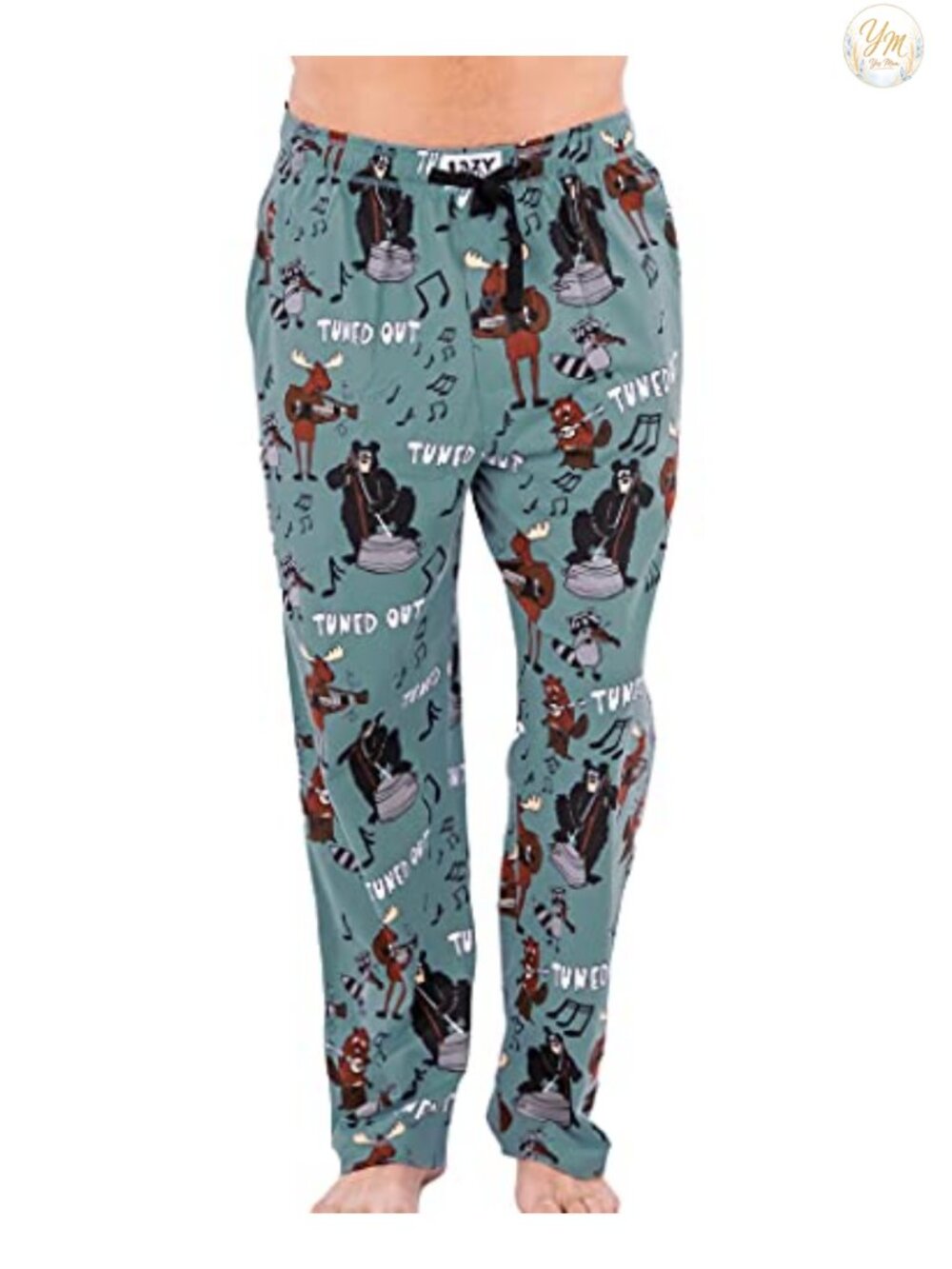 Men's Cotton Novelty Pajama Pants Lounge Sleep Bottoms with Pockets